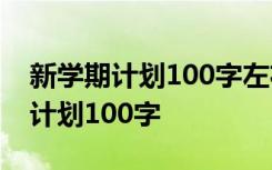 新学期计划100字左右越快越好! 新学期学习计划100字