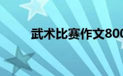 武术比赛作文800字 武术比赛作文