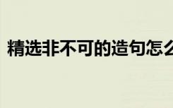 精选非不可的造句怎么写 精选非不可的造句