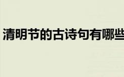 清明节的古诗句有哪些? 清明节的古诗词诗句