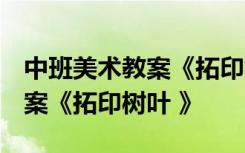 中班美术教案《拓印树叶 》反思 中班美术教案《拓印树叶 》