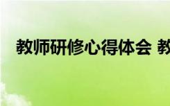 教师研修心得体会 教师培训学习心得体会