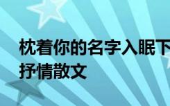 枕着你的名字入眠下一句 枕着你的名字入眠抒情散文