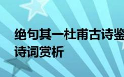 绝句其一杜甫古诗鉴赏 杜甫《绝句》其一古诗词赏析