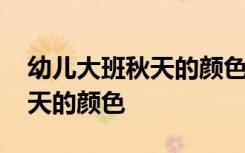 幼儿大班秋天的颜色教案及反思 大班教案秋天的颜色