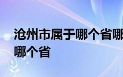 沧州市属于哪个省哪个市哪个区 沧州市属于哪个省