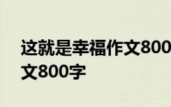 这就是幸福作文800字记叙文 这就是幸福作文800字