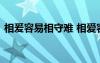 相爰容易相守难 相爱容易相守难的经典说说