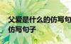 父爱是什么的仿写句子一年级 父爱是什么的仿写句子