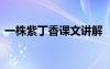 一株紫丁香课文讲解 《一株紫丁香》练习题