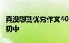 真没想到优秀作文400字 真没想到作文400字初中