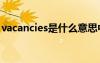 vacancies是什么意思中文 vacancy什么意思