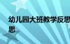 幼儿园大班教学反思500 幼儿园大班教学反思