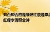 知否知否应是绿肥红瘦是李清照的那首诗 知否知否应是绿肥红瘦李清照全诗