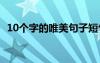 10个字的唯美句子短句 10个字的唯美句子