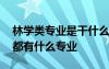 林学类专业是干什么的 林学类包括哪些专业都有什么专业