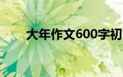 大年作文600字初中 大年作文600字