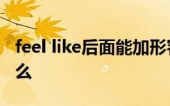 feel like后面能加形容词吗 feellike后面加什么