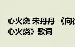 心火烧 宋丹丹 《向往的生活》宋丹丹唱的《心火烧》歌词