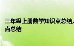 三年级上册数学知识点总结人教版图片 三年级上册数学知识点总结