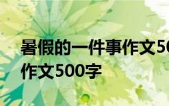 暑假的一件事作文500字作文 暑假的一件事作文500字