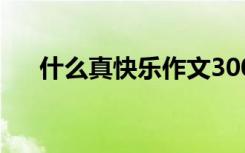 什么真快乐作文300字 快乐作文300字