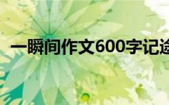 一瞬间作文600字记途文 一瞬间作文600字