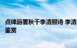 点绛唇罢秋千李清照诗 李清照《点绛唇蹴罢秋千》原文翻译鉴赏