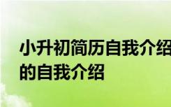 小升初简历自我介绍怎么写 小升初简历简短的自我介绍