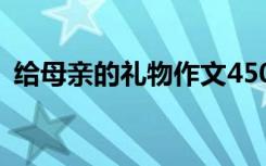 给母亲的礼物作文450字 给母亲的礼物作文