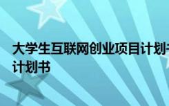 大学生互联网创业项目计划书PPT 大学生互联网加创业项目计划书