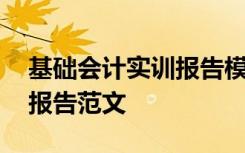 基础会计实训报告模板及范文 基础会计实训报告范文