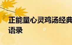 正能量心灵鸡汤经典短文 正能量的心灵鸡汤语录