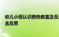 幼儿小班认识颜色教案及反思 幼儿园小班教案《认识颜色》含反思