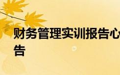 财务管理实训报告心得体会 财务管理实训报告