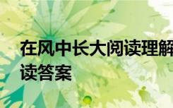 在风中长大阅读理解答案 《在风中长大》阅读答案