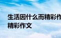 生活因什么而精彩作文350字 生活因什么而精彩作文