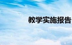 教学实施报告 教学实习报告