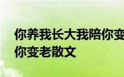 你养我长大我陪你变老文章 你养我长大我陪你变老散文