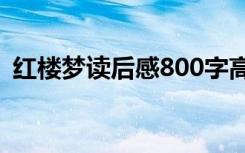 红楼梦读后感800字高中作文 红楼梦读后感