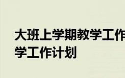 大班上学期教学工作计划配班 大班上学期教学工作计划