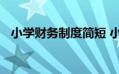 小学财务制度简短 小学财务管理制度范本