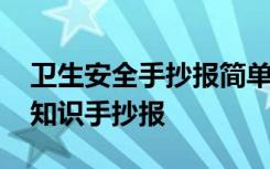 卫生安全手抄报简单又明白又漂亮 卫生安全知识手抄报