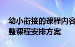 幼小衔接的课程内容和课程目标 幼小衔接完整课程安排方案