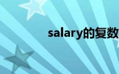 salary的复数 salary可数吗