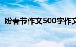 盼春节作文500字作文 盼春节的作文500字