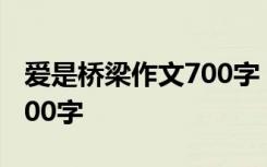 爱是桥梁作文700字 爱是一座桥梁初中作文600字