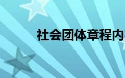 社会团体章程内容 社会团体章程