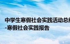 中学生寒假社会实践活动总结报告 中学生寒假社会实践报告-寒假社会实践报告