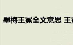 墨梅王冕全文意思 王冕《墨梅》原文及翻译